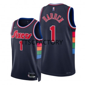 Philadelphia 76ers Trikot James Harden 1 Nike 2021-2022 City Editon Swingman - Herren